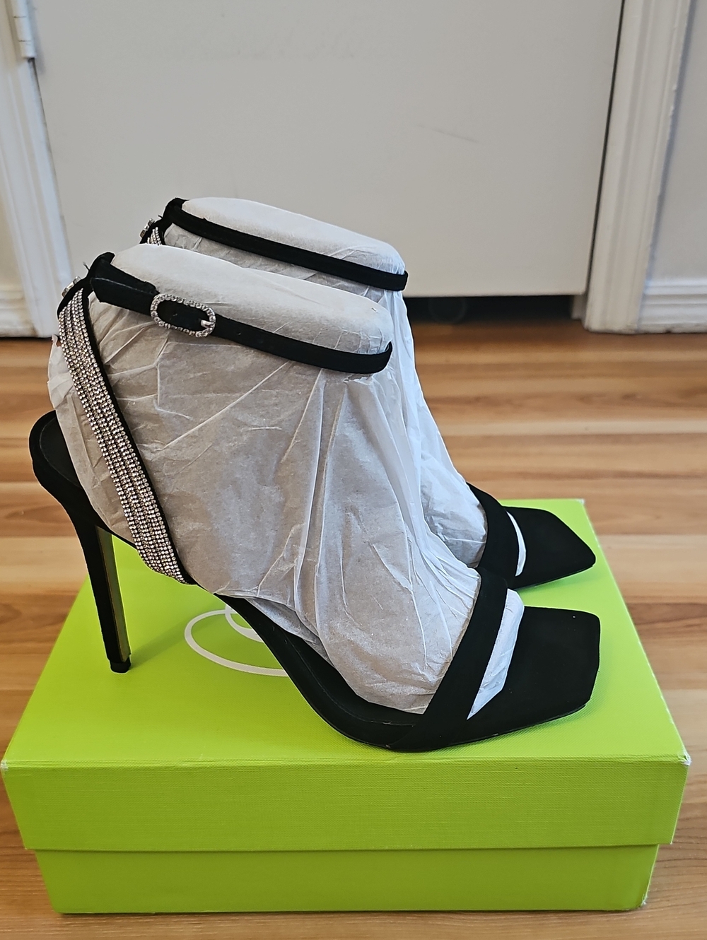 NEW Sam Edelman "Ophelia" Suede Rhinestone Stiletto Heels